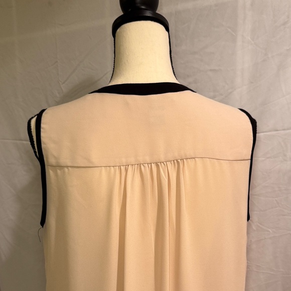 Max Studio Cream Blouse with Black Accents - Picture 8 of 12